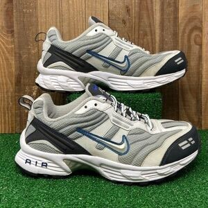 Nike  310318-001 Air Copious White Gray Running Shoes Sneakers Mens SZ 7.5 EUC